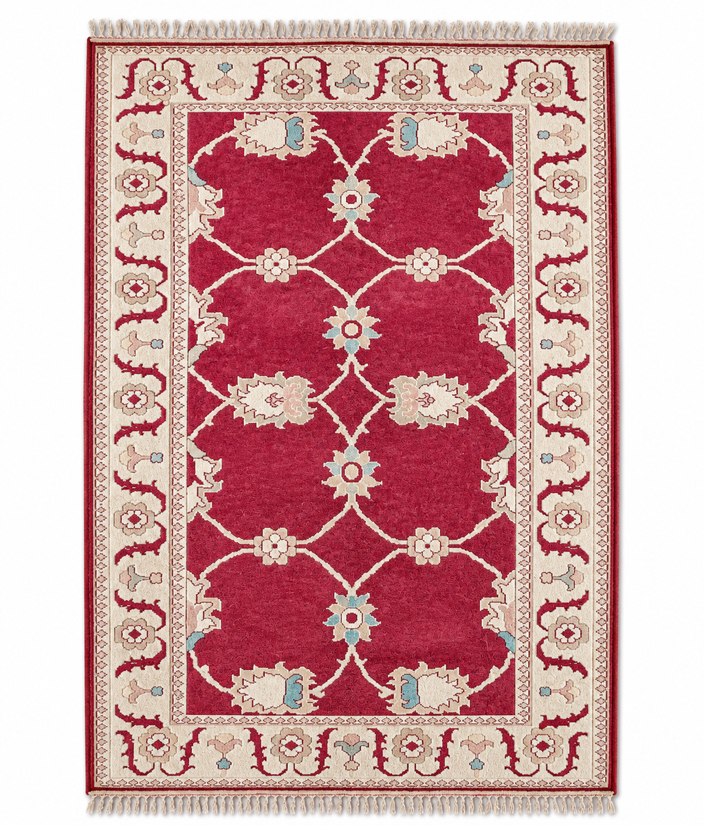 175 × 280 cm Handmade Turkish Oushak Rug – Vintage Wool Carpet – Large Area Rug – Traditional Anatolian Rug