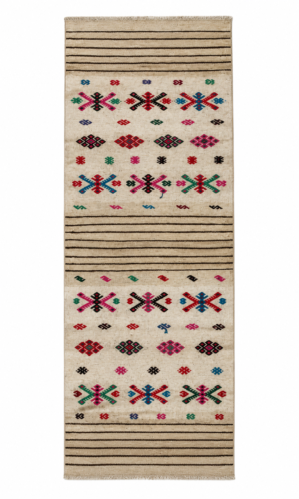 67 × 220 cm Vintage Sultanhanı Kilim Runner – Handmade Turkish Wool Carpet