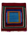 88 × 97 cm Vintage Afyon Parmaklı Kilim – Handmade Turkish Wool Carpet