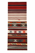 66 × 200 cm | Handmade Vintage Turkish Wool Kilim Runner