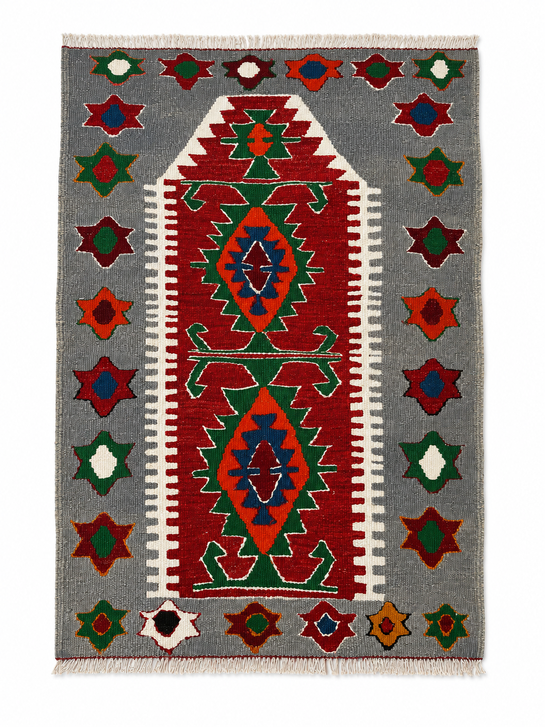 82 × 112 cm | Authentic Handmade Turkish Wool Kilim(c. 1960s)