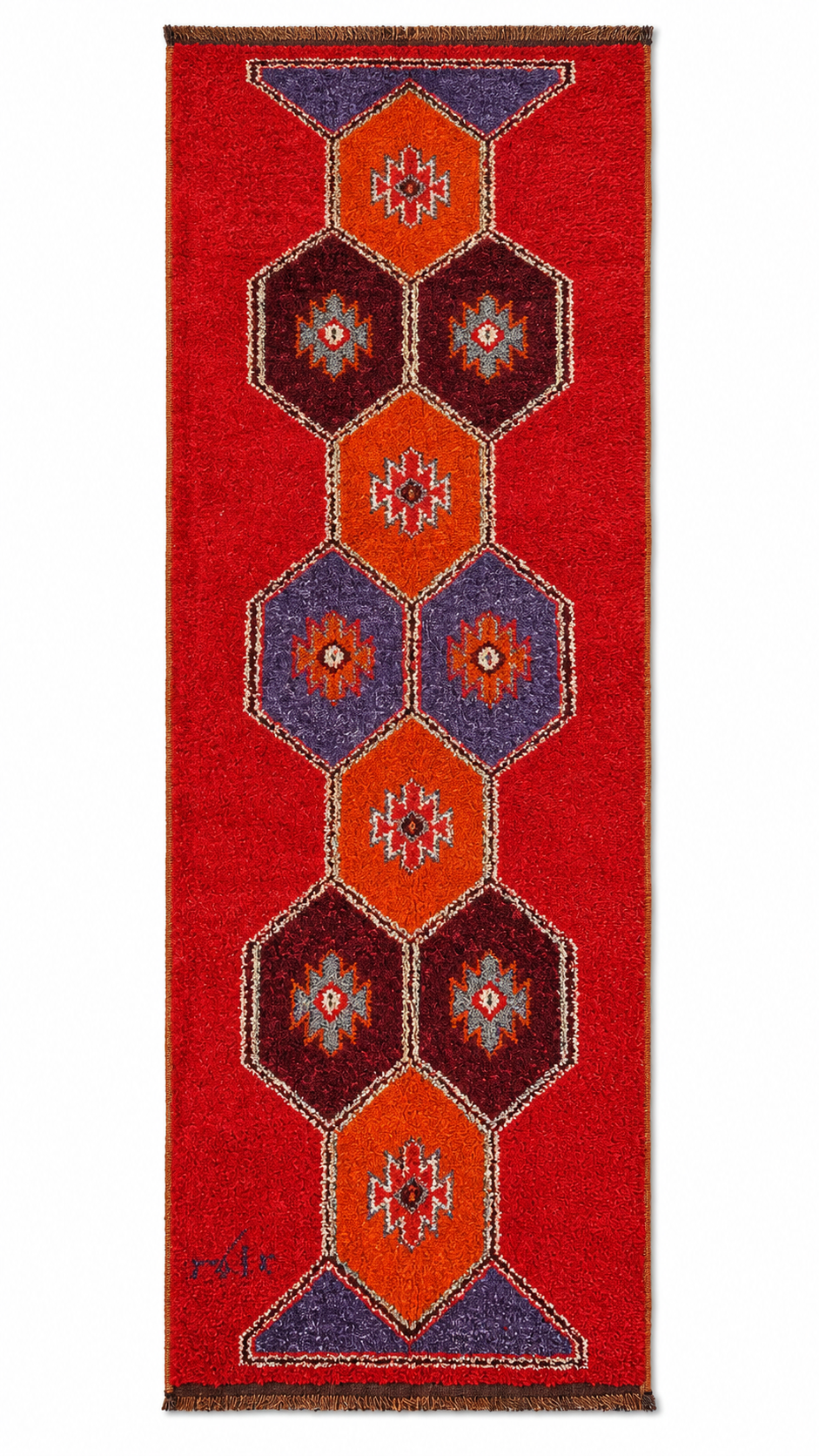 97 × 350 cm | Handmade Herki Tribal Wool Runner