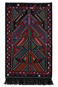 74 × 128 cm Vintage Konya Kilim – Handmade Turkish Wool Carpet