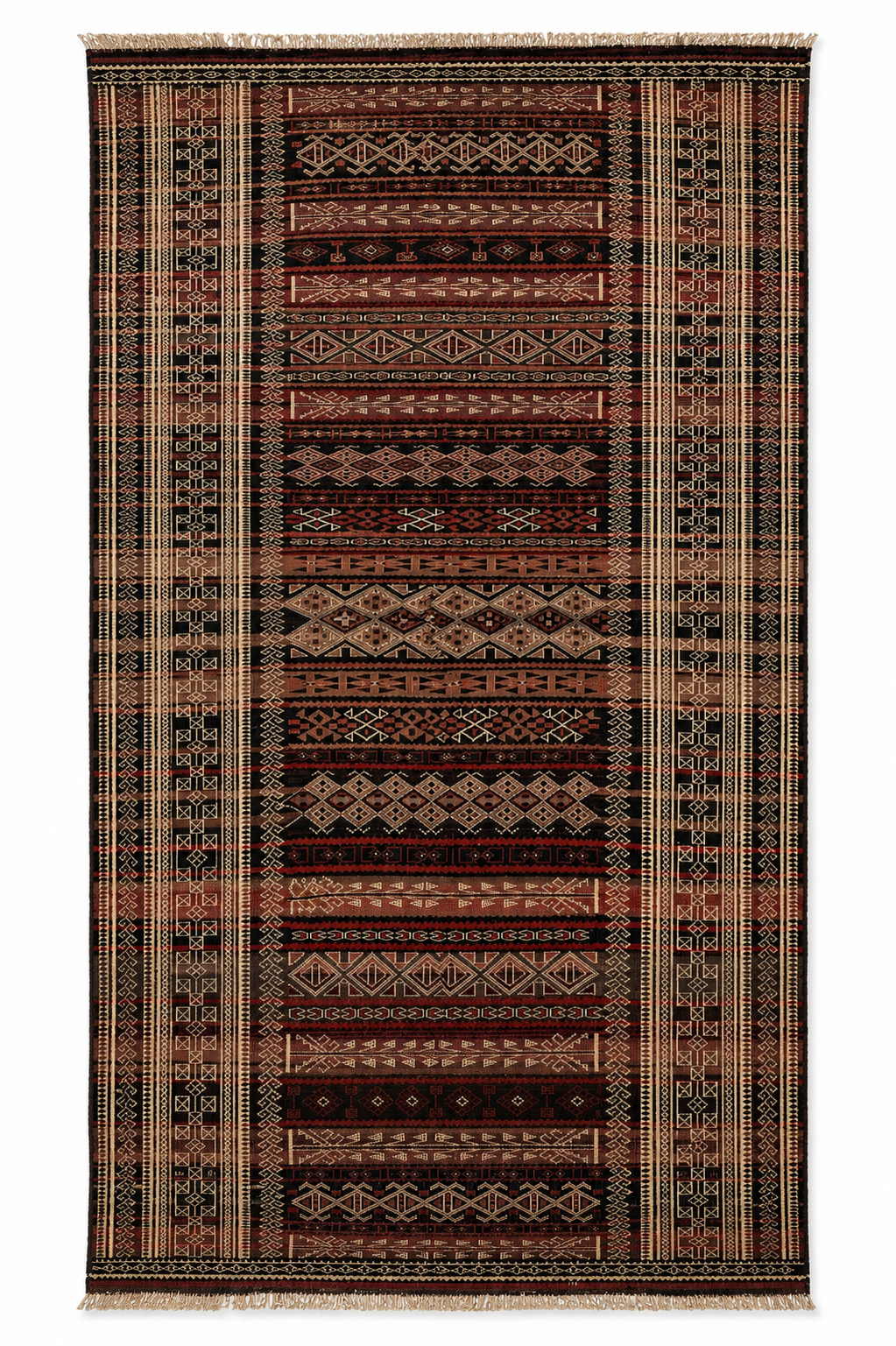 120 × 275 cm | Handmade Afghan Baloch Wool Runner Kilim