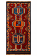 120 × 305 cm | Handmade Vintage Herki Wool Runner