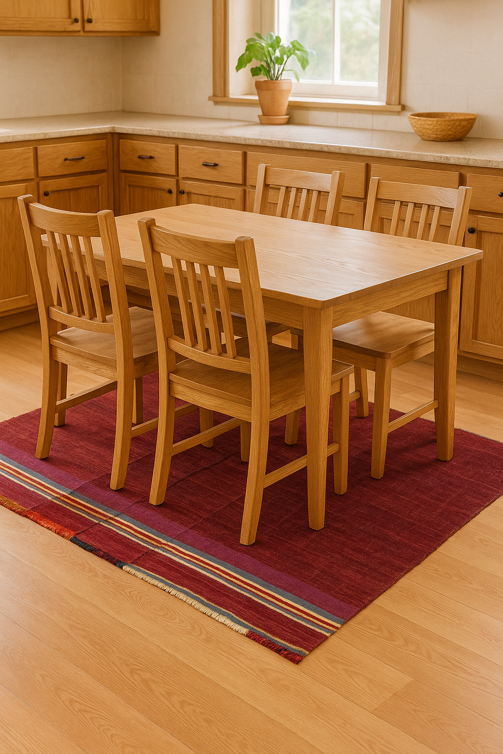 Turkish Red Kilim Rug – 143 × 216 cm | Handmade Wool Flatweave