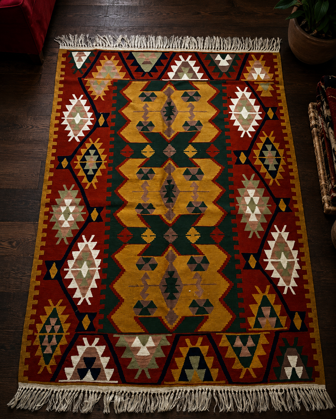 120 × 180 cm | Handmade Anatolian Wool Kilim