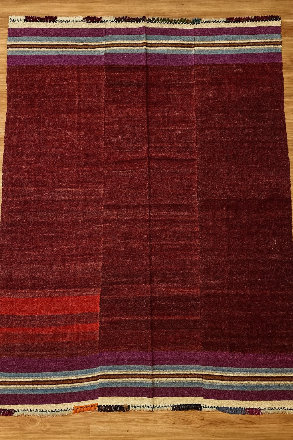 Turkish Red Kilim Rug – 143 × 216 cm | Handmade Wool Flatweave