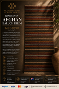 Afghan Baluch Kilim – 125 × 250 cm