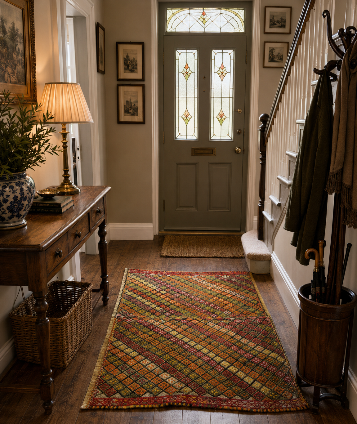 110 × 130 cm Vintage Aksaray Cicim Kilim – Handmade Turkish Wool Carpet