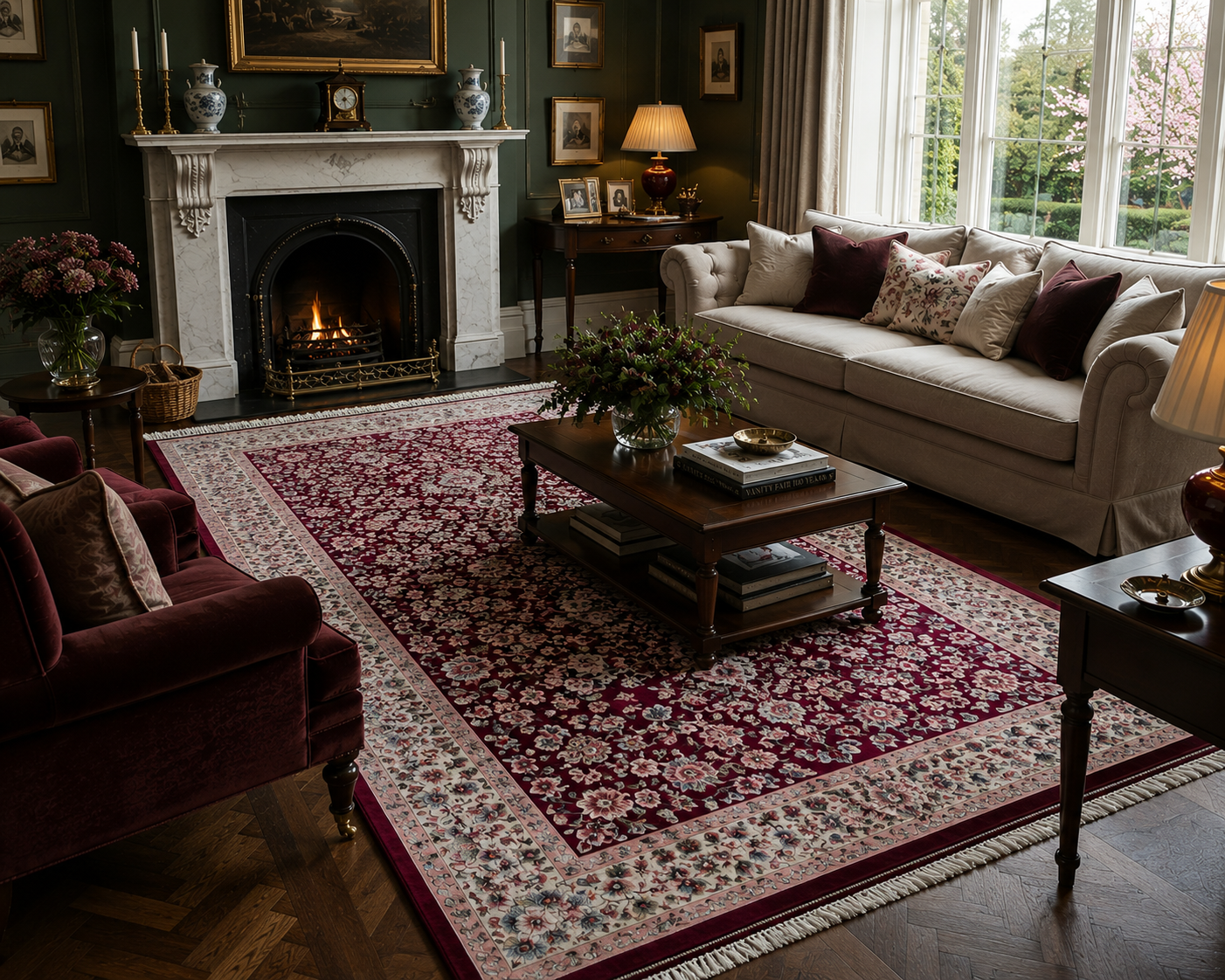 Exclusive Modal Silk Rug – 200 × 300 cm – 170 Reed Count – Luxury Persian Style Rug – Handmade Fringe