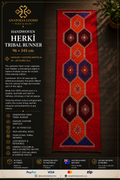 96 × 345 cm | Handmade Herki Tribal Wool Runner