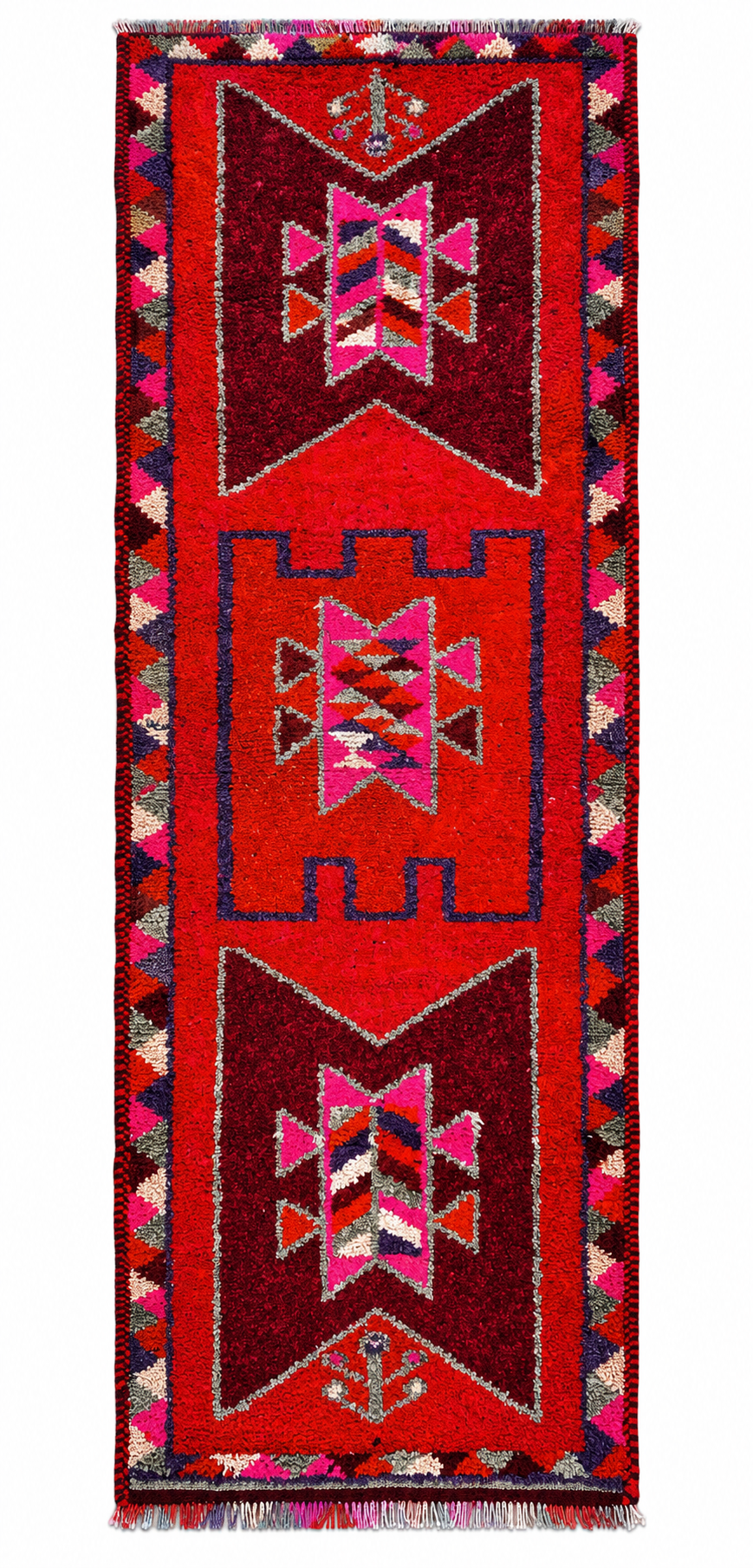 96 × 311 cm | Handmade Vintage Herki Wool Runner
