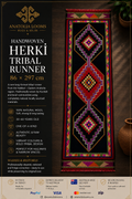 86 × 297 cm | Handmade Vintage Herki Wool Runner