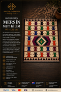 97 × 120 cm | Handmade Mersin Mut Wool Kilim