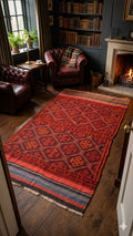 Handmade Persian Cicim Kilim – 128 × 220 cm – Vintage Wool Tribal Rug