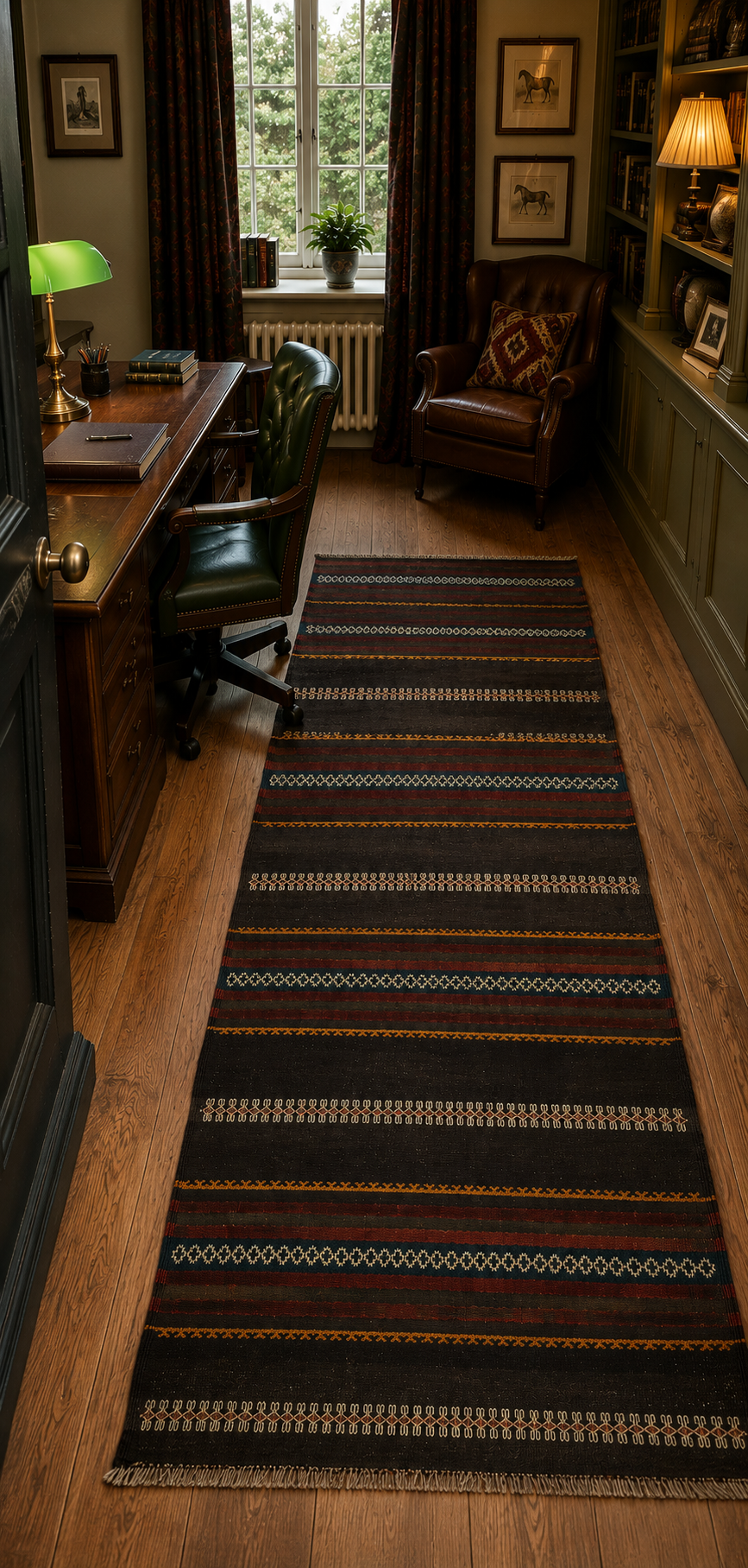 Afghan Baluch Kilim – 120 × 250 cm