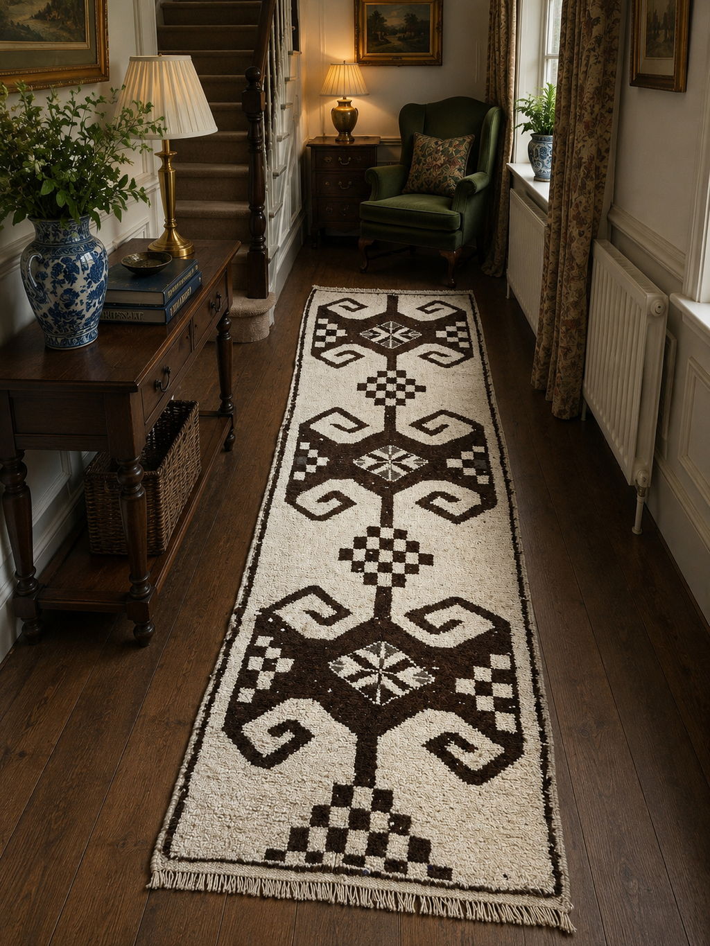 100 × 310 cm | Handmade Kurdish Tribal Runner