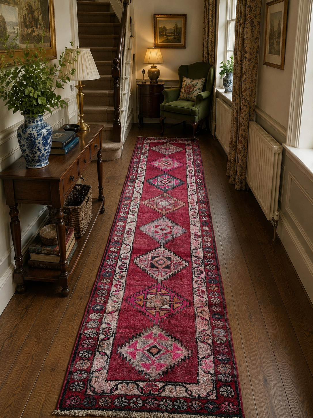 89 × 378 cm | Handmade Turkish Vintage Runner