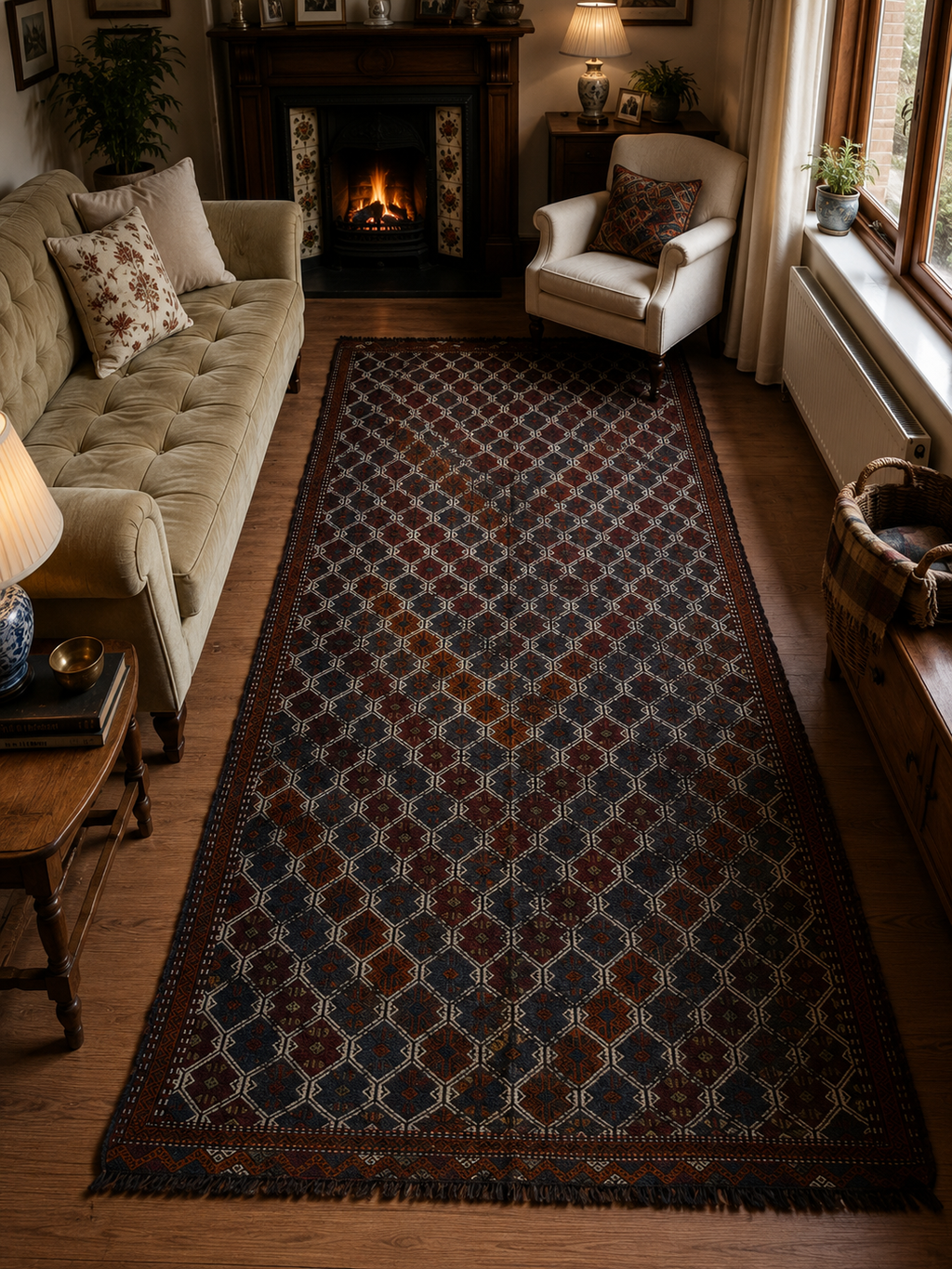 155 × 315 cm | Handmade Mersin Mut Cicim Wool Kilim