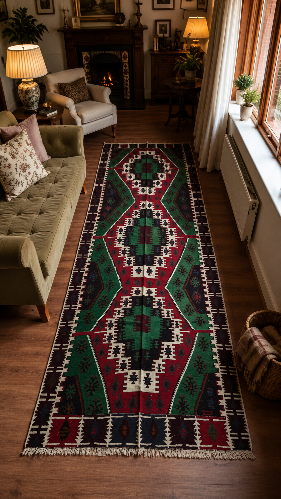 170 × 390 cm | 2-in-1 Handmade Anatolian Kilim