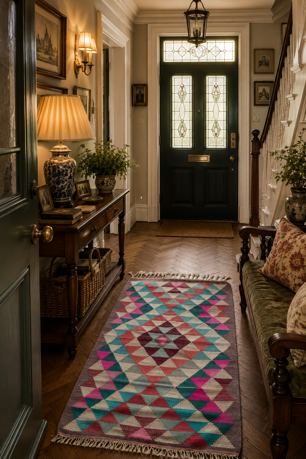 90 × 142 cm Vintage Antalya Kilim – Handmade Turkish Wool Carpet