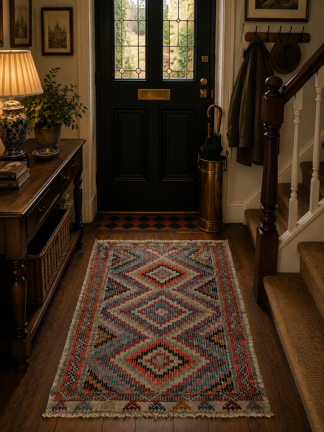 80 × 119 cm Vintage Cappadocia Cicim Kilim – Handmade Turkish Wool Carpet