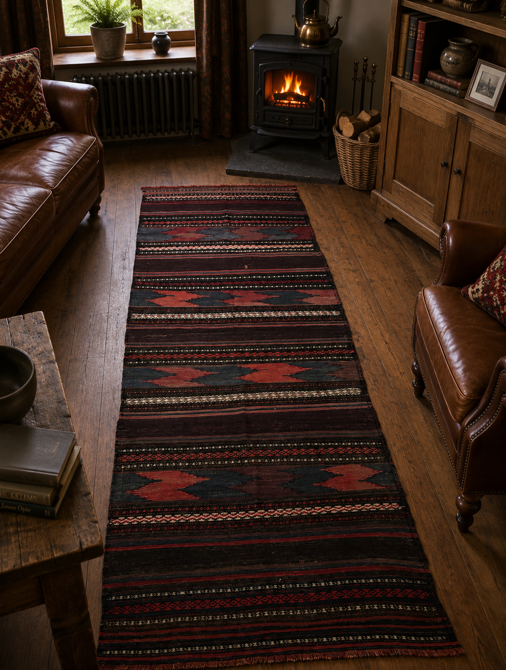 92 × 236 cm | Handmade Baluch Wool Runner