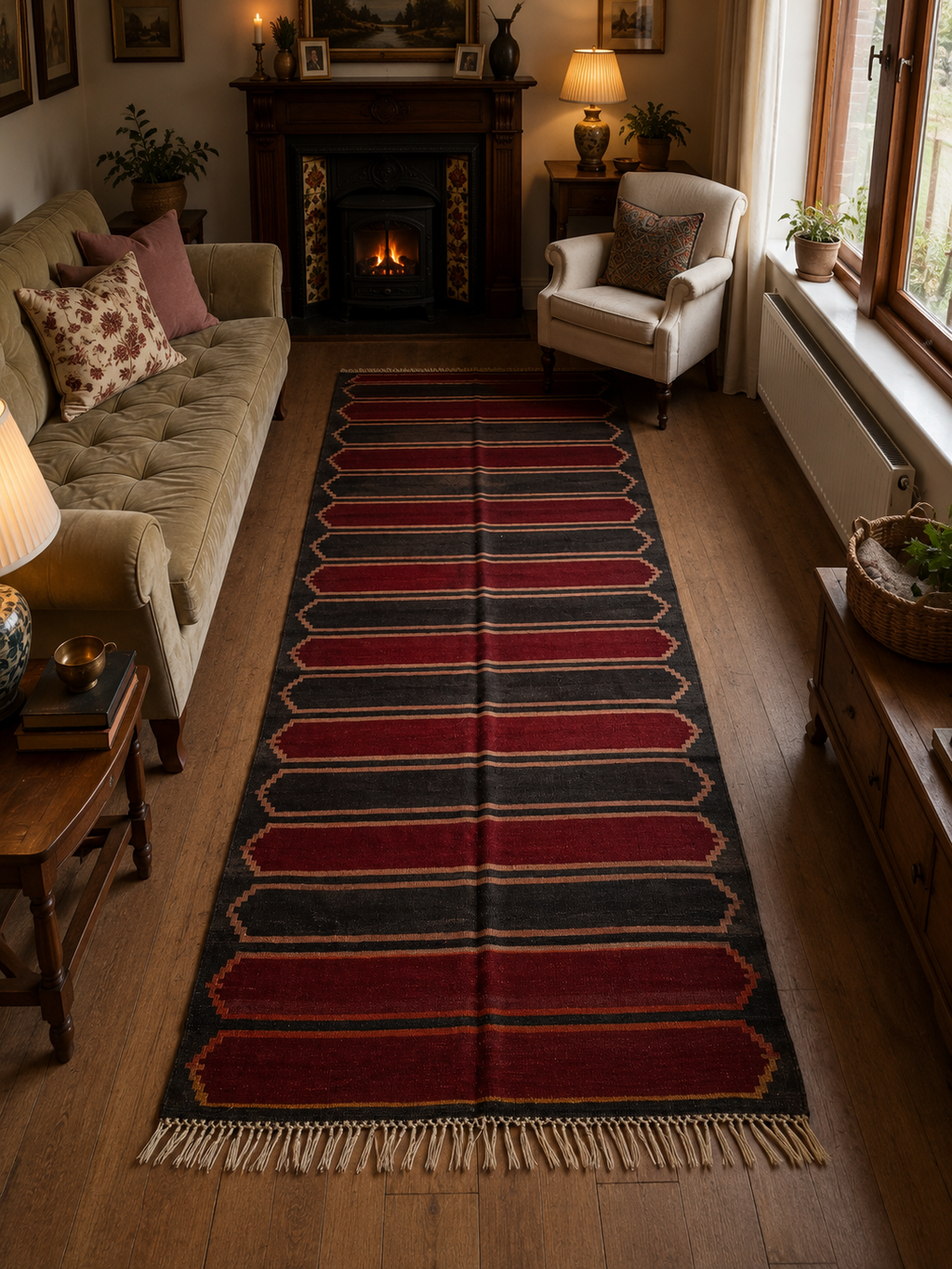 135 × 350 cm | Handmade Sivas Wool Runner Kilim