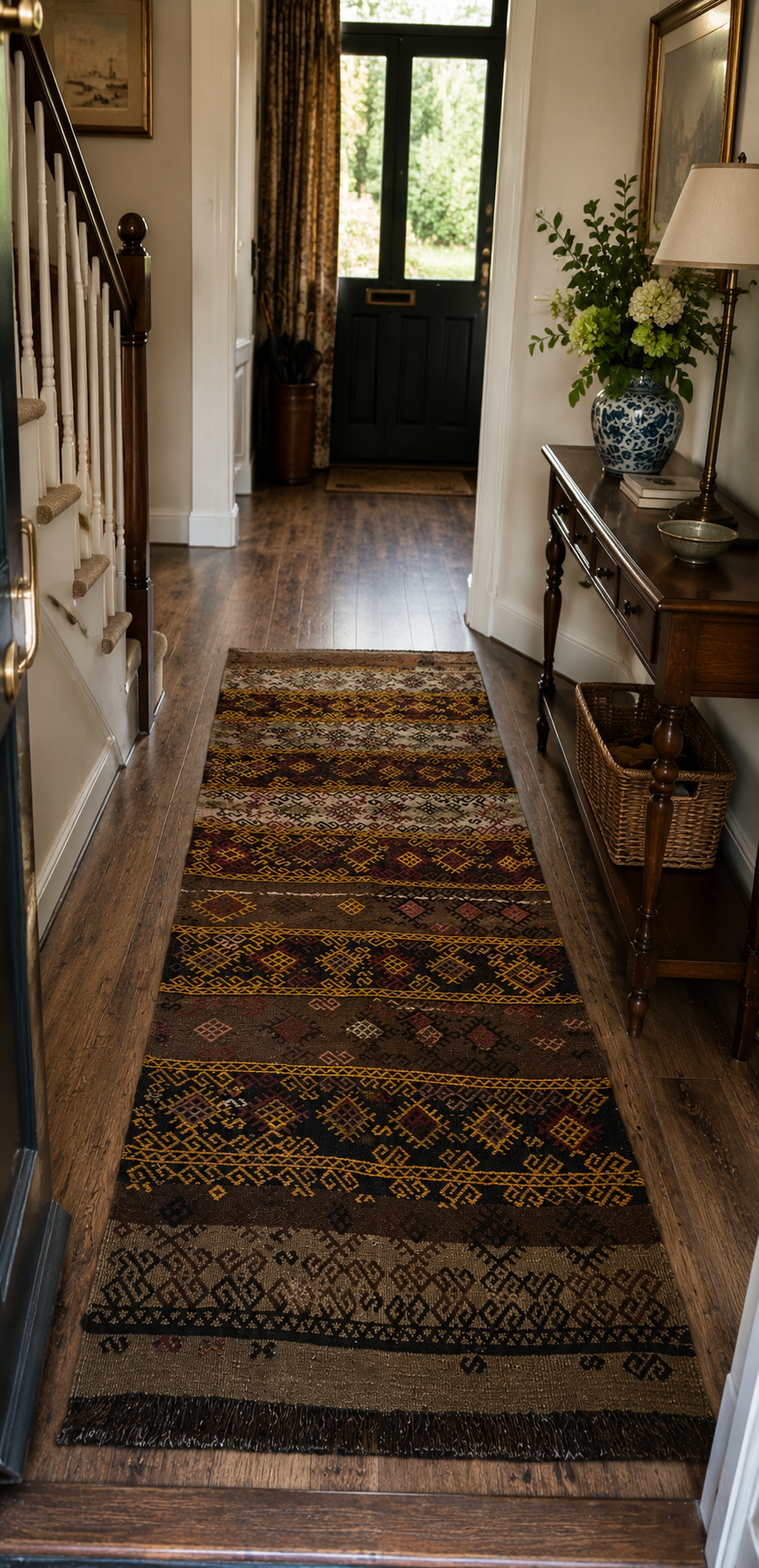 250 × 116 cm | Handmade Kars Cicim Wool Runner