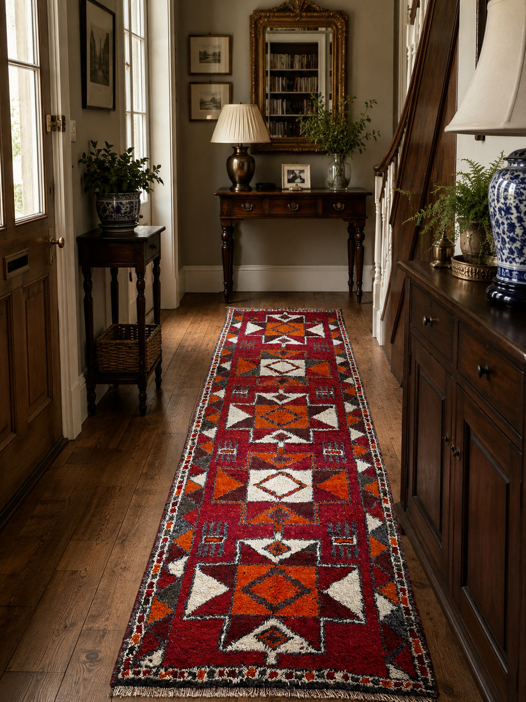 120 × 350 cm | Handmade Herki Tribal Runner
