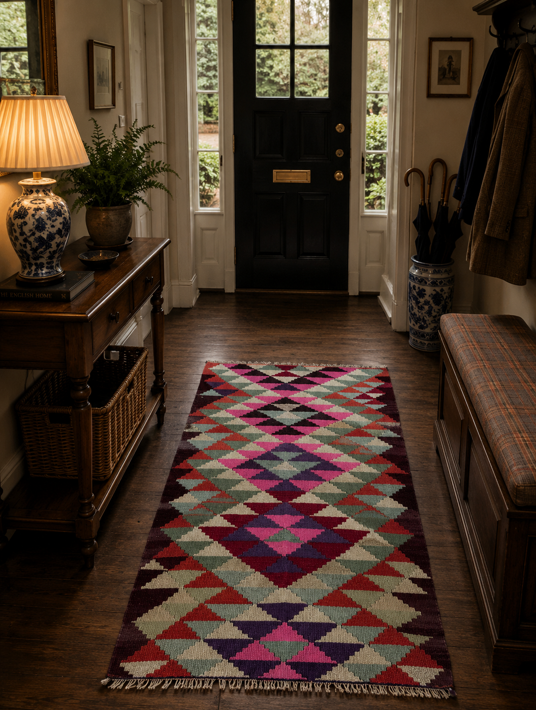 91 × 155 cm Vintage Antalya Kilim – Handmade Turkish Wool Carpet
