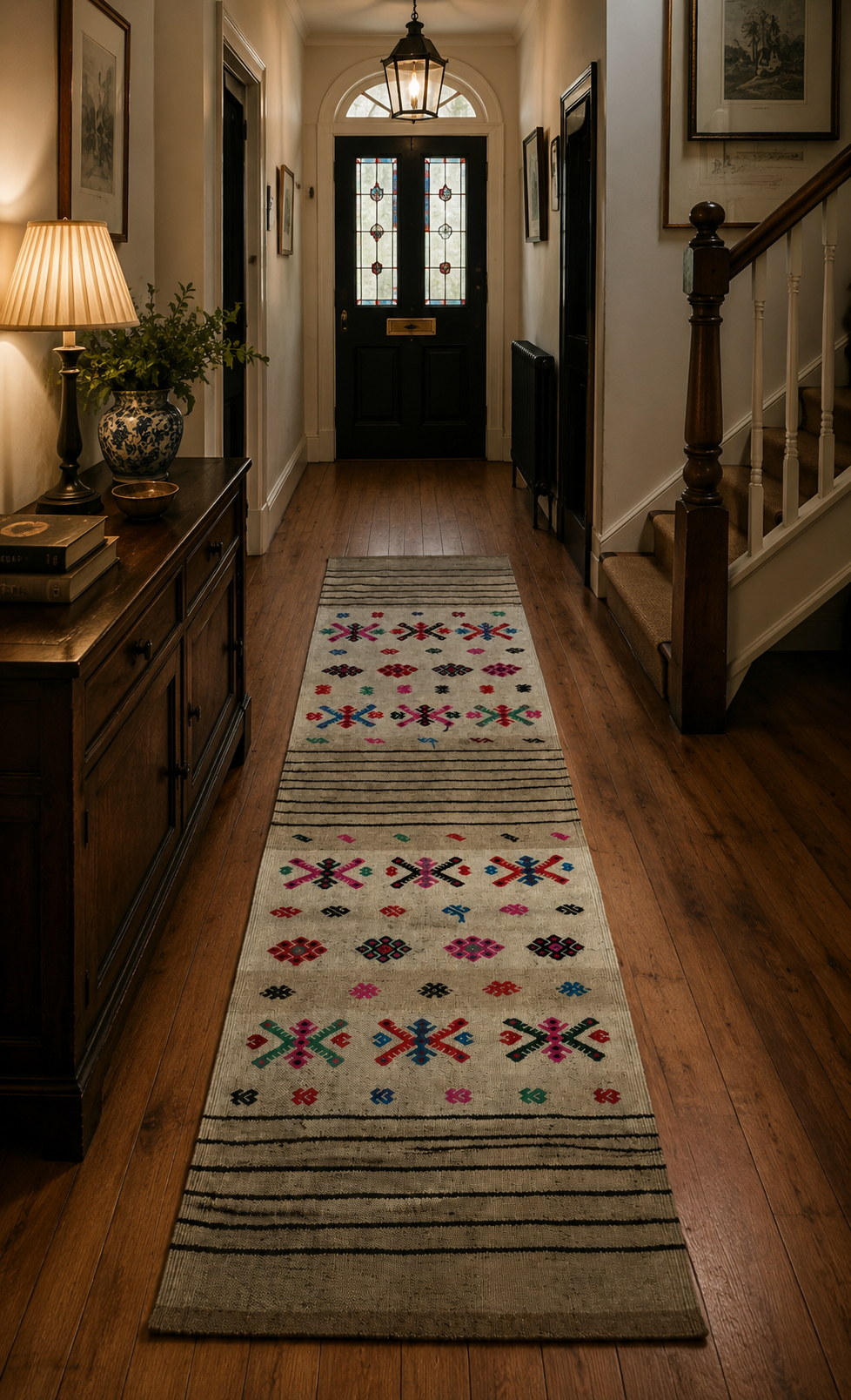 67 × 220 cm Vintage Sultanhanı Kilim Runner – Handmade Turkish Wool Carpet
