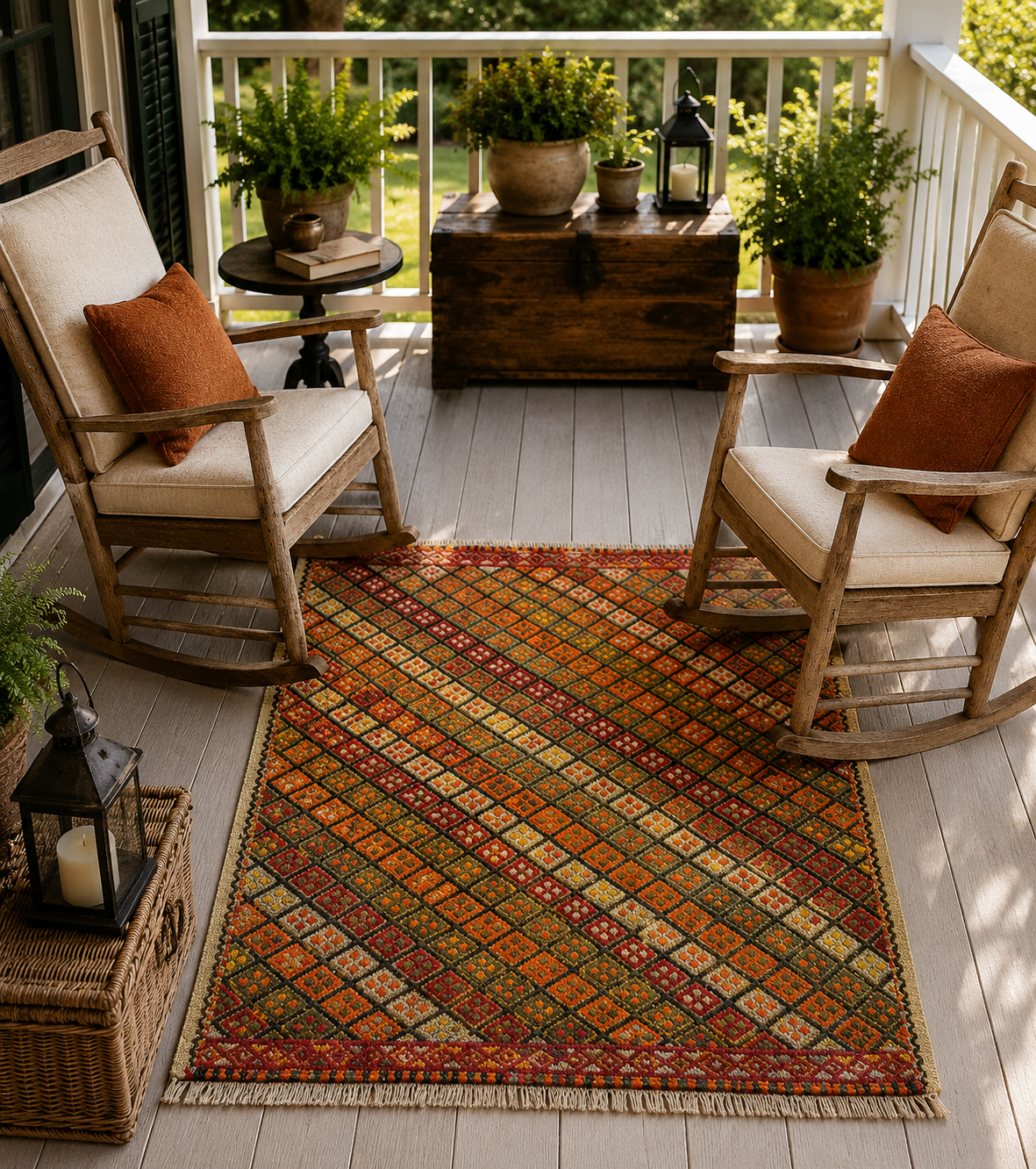 110 × 130 cm Vintage Aksaray Cicim Kilim – Handmade Turkish Wool Carpet