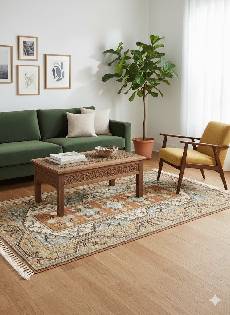 Turkish Milas Wool Rug – 120×200 cm | Handwoven Pastel Anatolian Carpet