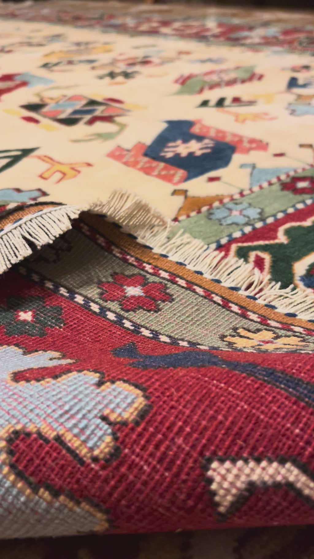 Antique Anatolian Yörük Rug – 206 × 274 cm – Handwoven Wool – Natural Vegetable Dyes – Tribal Geometric