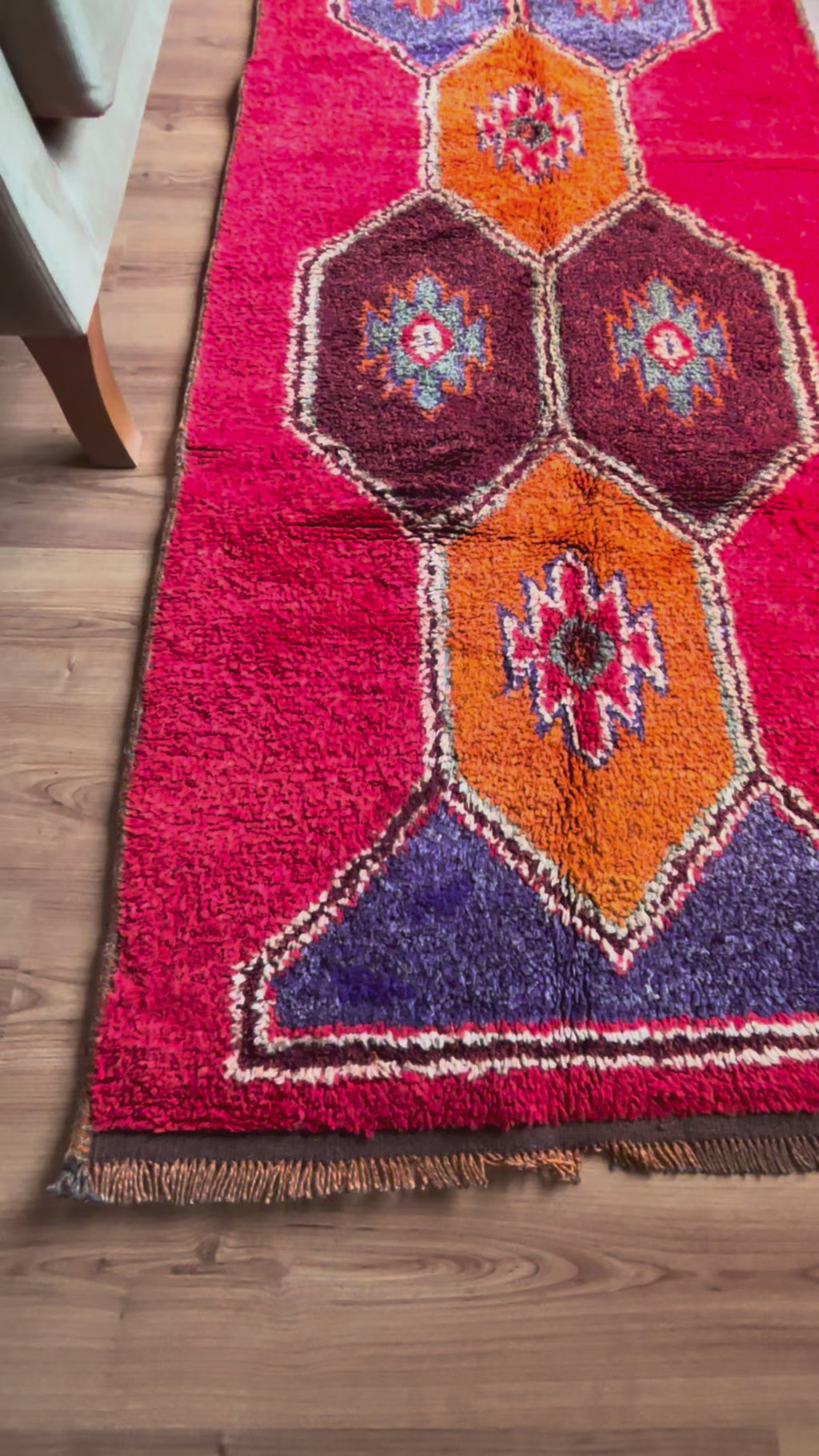 97 × 350 cm | Handmade Herki Tribal Wool Runner