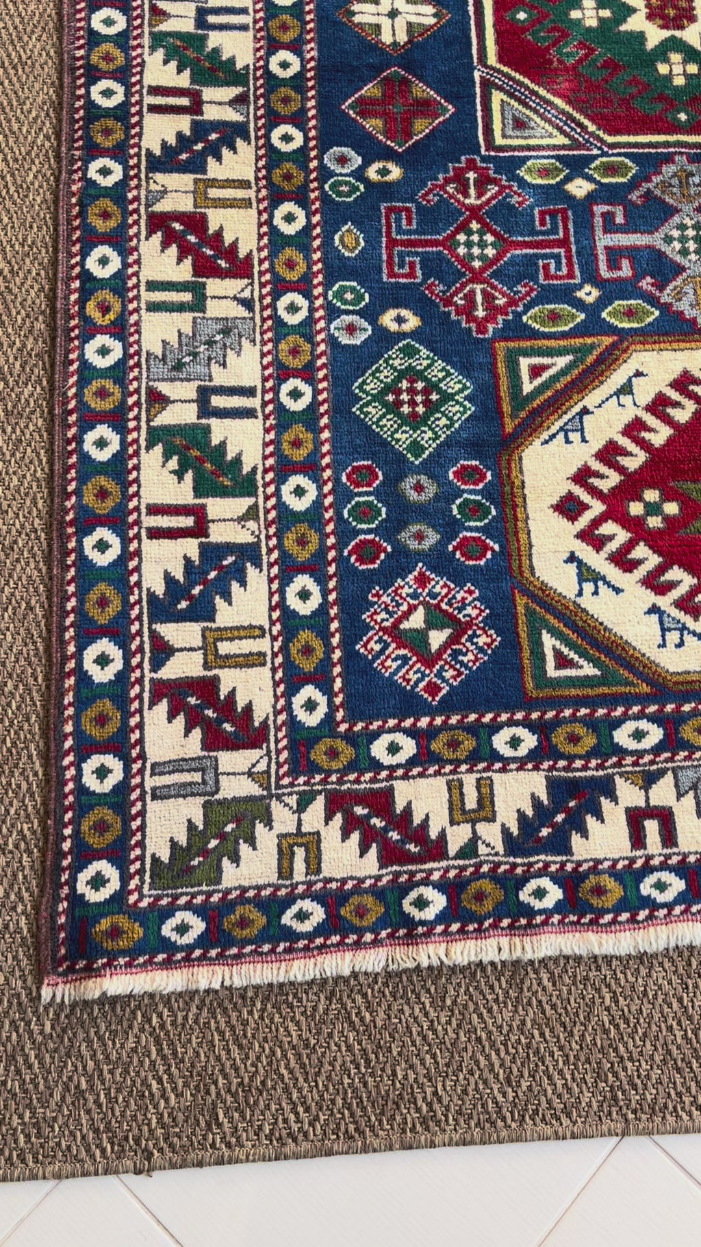 Turkish Aksaray Sultanhanı Rug – 125×190 cm | Handwoven Wool Vintage Carpet
