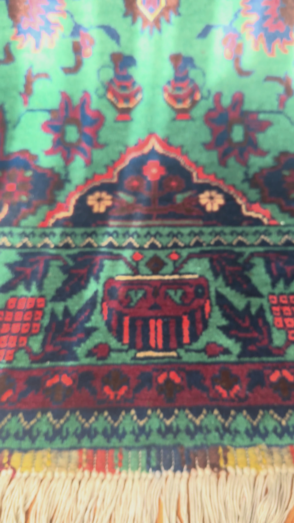 Afghan Sultani Medallion Rug – 100×150 cm | Handwoven Wool Tribal Carpet