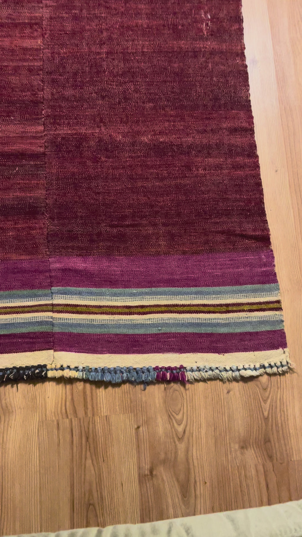 Turkish Red Kilim Rug – 143 × 216 cm | Handmade Wool Flatweave