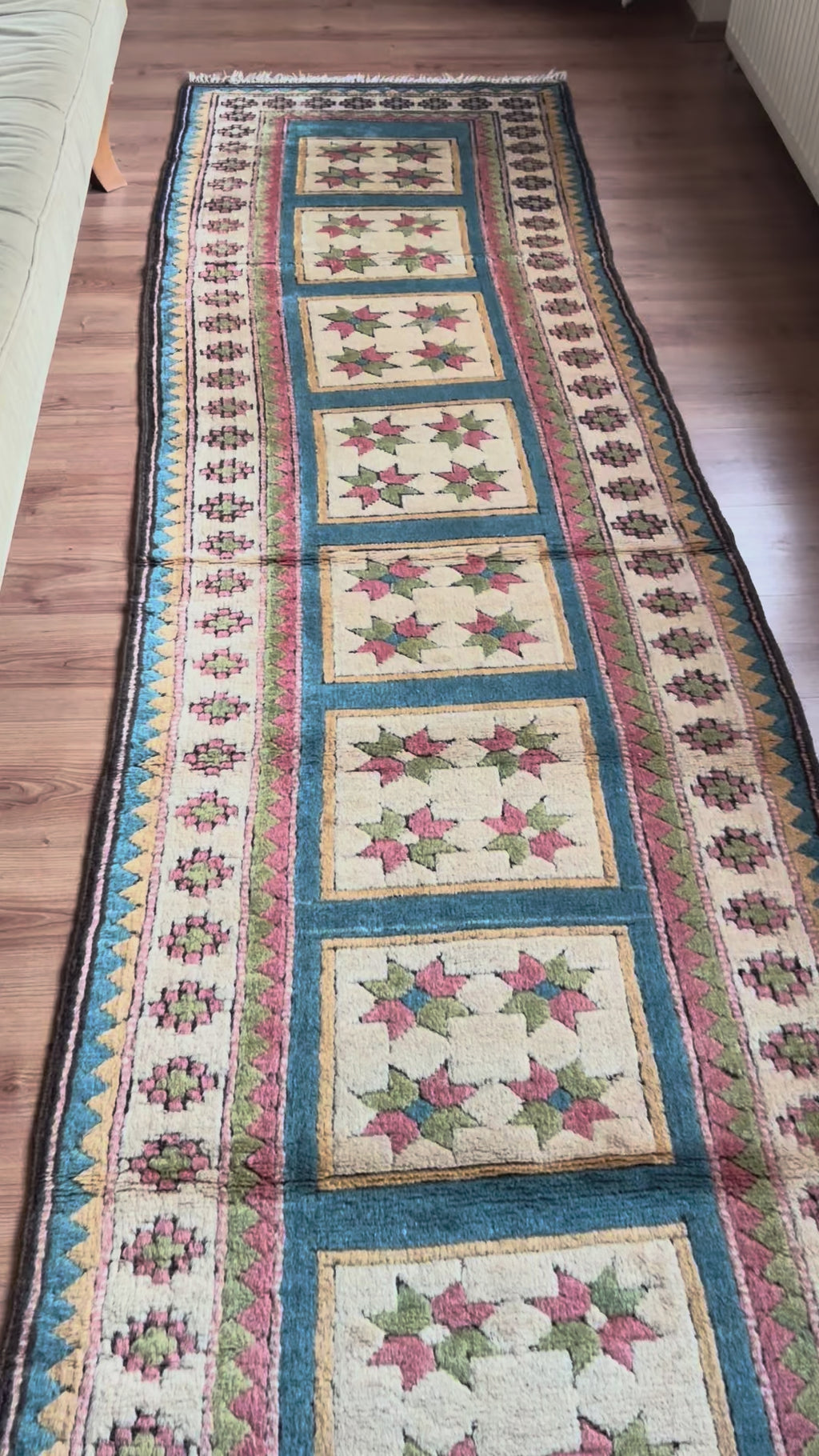 Handmade Turkish Wool Runner Rug | 86 × 310 cm
