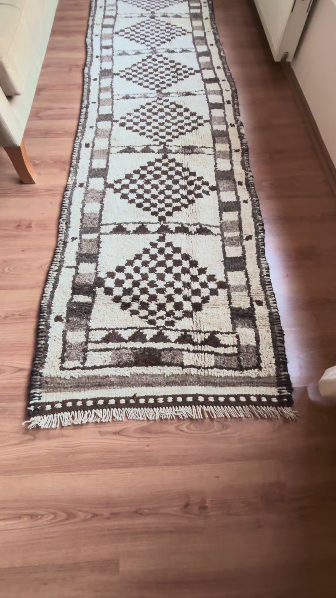 83 × 340 cm | Handmade Kurdish Tribal Runner