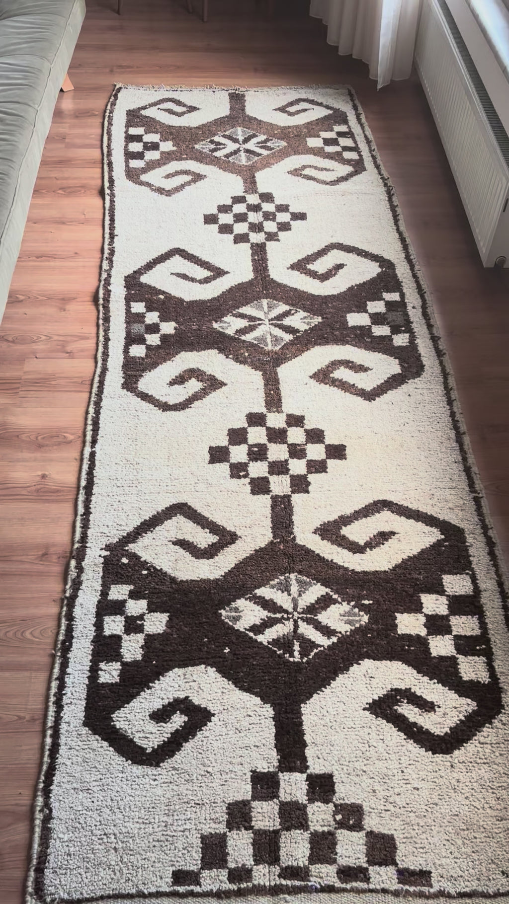 100 × 310 cm | Handmade Kurdish Tribal Runner