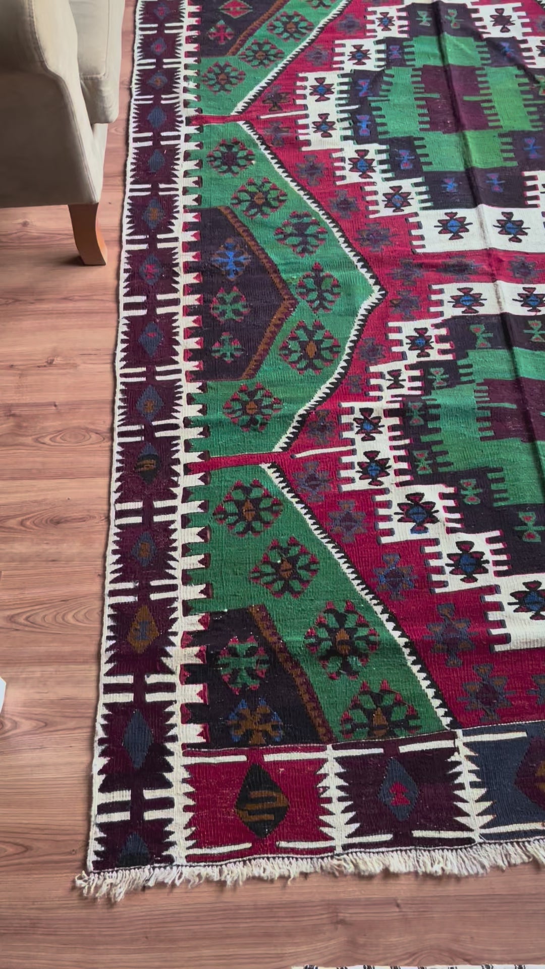 170 × 390 cm | 2-in-1 Handmade Anatolian Kilim