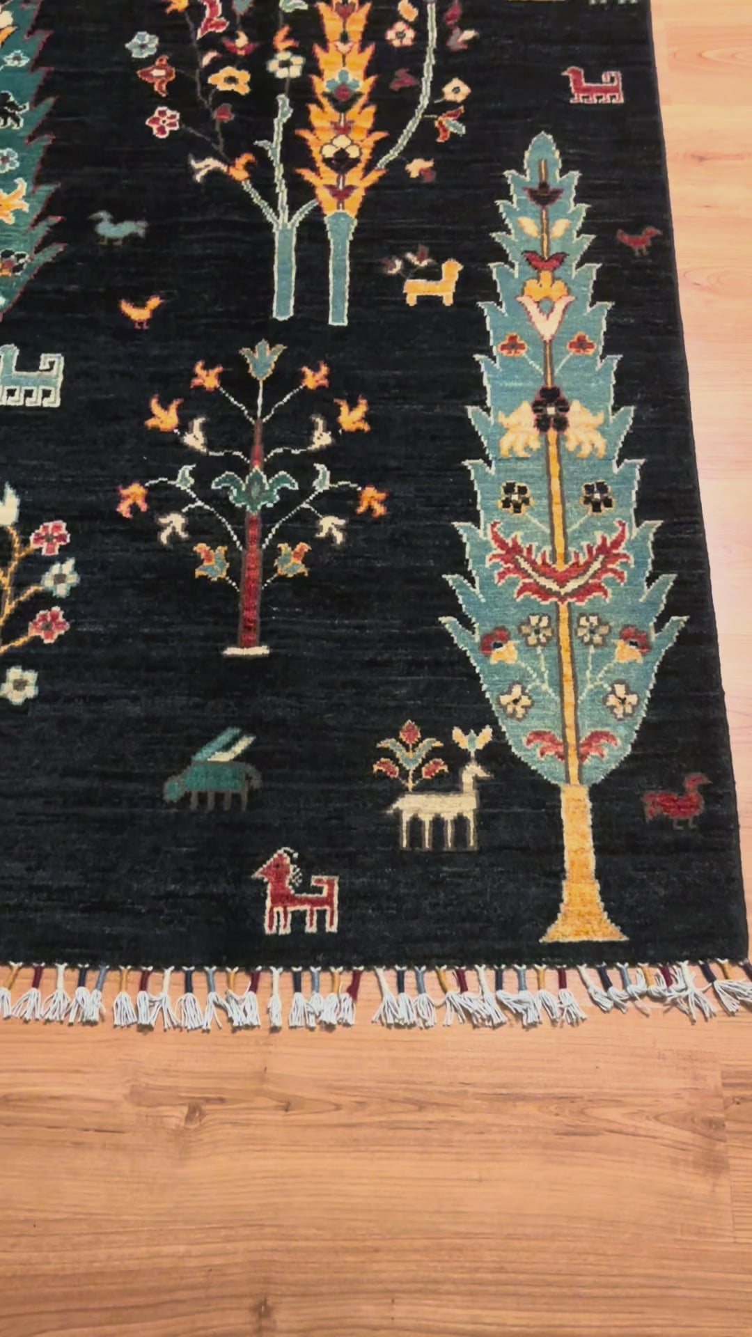 Afghan Sultani Tree of Life Rug – 170×240 cm | Handwoven Wool Tribal Carpet