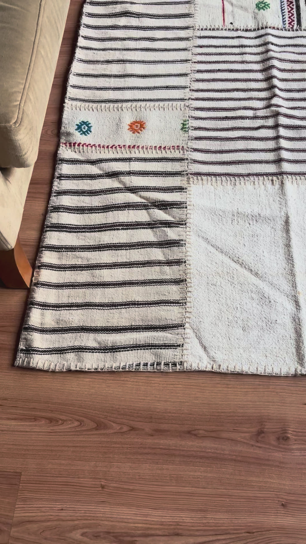 170 × 240 cm | Handmade Patchwork Wool Kilim