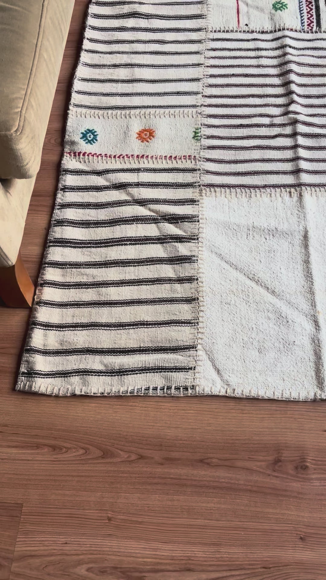 170 × 240 cm | Handmade Patchwork Wool Kilim