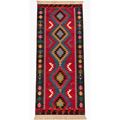 Vintage Kayseri kilim wide runner in red, 118 × 396 cm