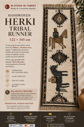 122 × 345 cm | Handmade Kurdish Figurative Tribal Runner