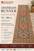 95 × 380 cm | Manisa Kula | Vintage Turkish Wool Runner